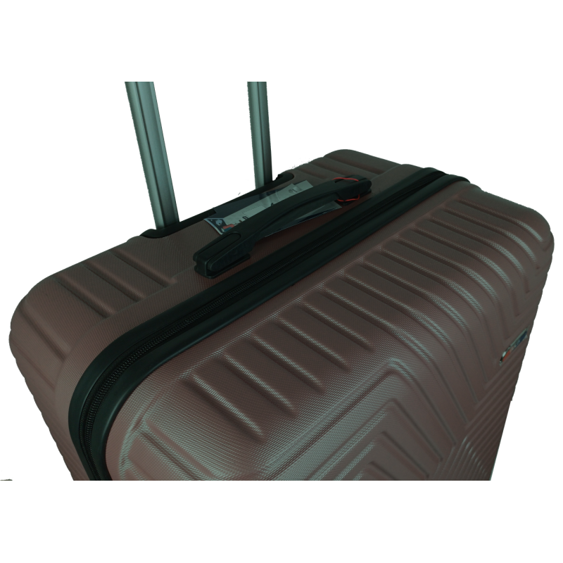 Велика пластикова валіза на колесах 115L GD Polo коричнева
