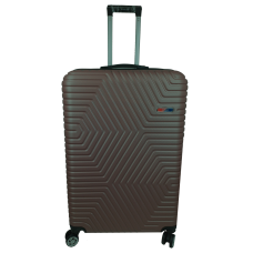 Большой пластиковый чемодан на колесах 115L GD Polo коричневый