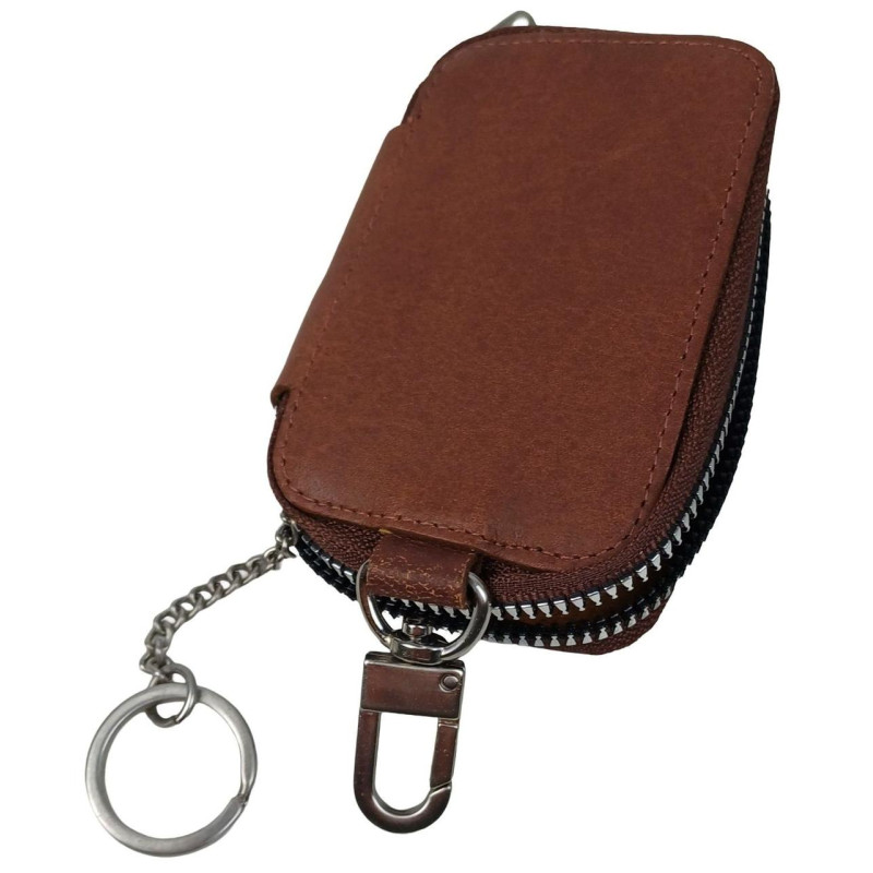 Ключница, чехол для ключей из натуральной кожи Luxury Key Case коричневый