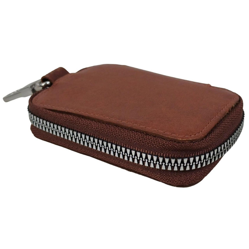 Ключница, чехол для ключей из натуральной кожи Luxury Key Case коричневый