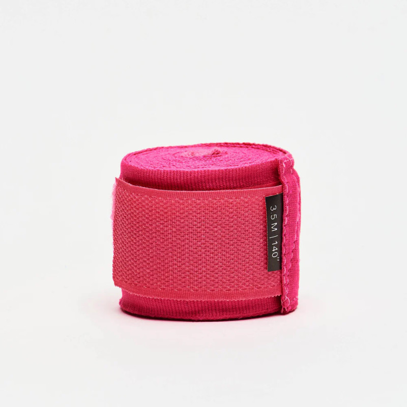 Бинти для боксу Leone AB705 Pink, Комплект: 2 шт. з футляром, Довжина 2.5 м, Бавовна, Рожевий