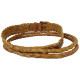Винтажный женский кожаный плетеный ремень Vanzetti коричневый