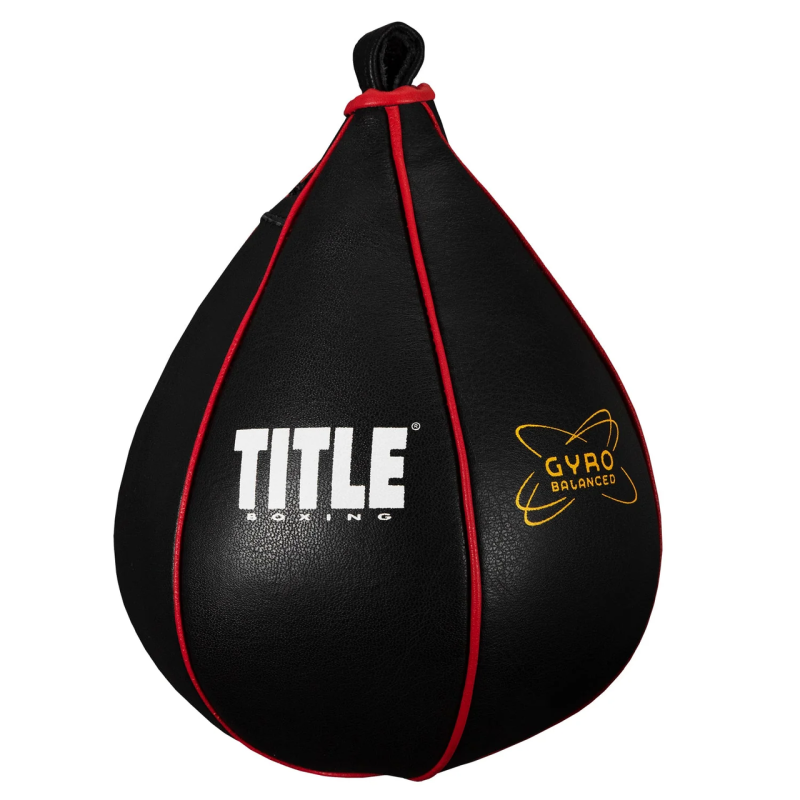 Пневмогруша боксерська TITLE Boxing Gyro Balanced Leather Speed Bag Black розмір L