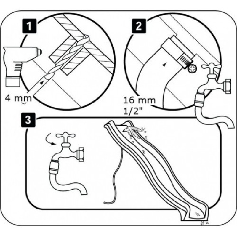 Детская горка пластиковая 3 м (Бельгия) Красная