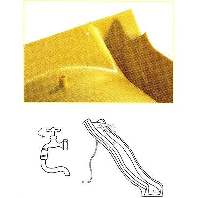 Детская горка пластиковая 3 м (Бельгия) Красная