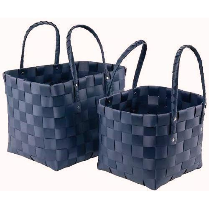 Набір плетених кошиків для зберігання ALDI Wicker Basket, 2 шт., сірі, 24×30×27 та 22×22×22 см Набір плетених кошиків для зберігання ALDI Wicker Basket, 2 шт., сірі, 24×30×27 та 22×22×22 см