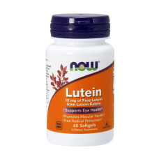 Добавка для здоровья, Lutein 10 mg, NOW, 60 капсул