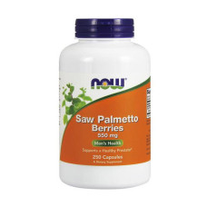 Добавка для здоровья, Saw Palmetto Berries 550 mg, NOW, 250 капсул