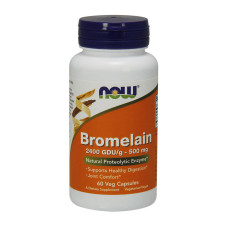 Добавка для здоровья, Bromelain 500 mg, NOW, 60 капсул