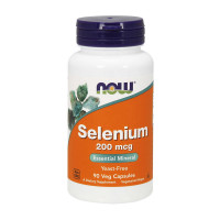 Селен, Selenium 200 mcg, NOW, 90 капсул