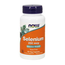 Селен, Selenium 200 mcg, NOW, 90 капсул