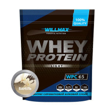 Протеїн, Whey Protein Light 65%, Willmax, 1 кг (Полуниця)
