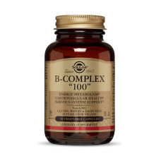Витамины и минералы, B-Complex 100, Solgar, 50 капсул