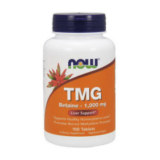 Добавка для здоровья, TMG Betaine - 1,000 mg, NOW, 100 таблеток