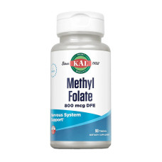 Витамины и минералы, Methyl Folate 800 mcg, KAL, 90 таблеток