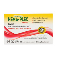 Добавка для здоров'я, Hema-Plex Iron Tablets, Natures Plus, 30 таблеток