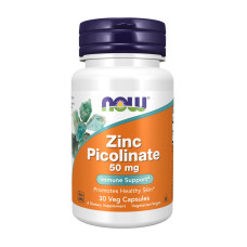 Цинк, Zinc Picolinate 50 mg, NOW, 30 капсул