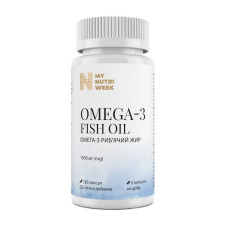 Омега-3, Omega-3 Fish Oil 1000 mg, My Nutri Week, 120 капсул