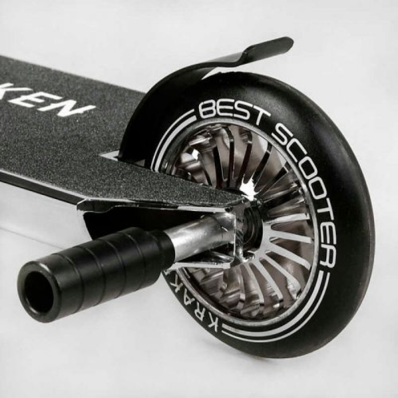 Самокат трюковий "Best Scooter. Kraken" (HIC-система, ПЕГИ, алюмінієвий диск та дека, АНОДОВАНИЙ, колеса PU 110 мм, ширина керма 58 см)