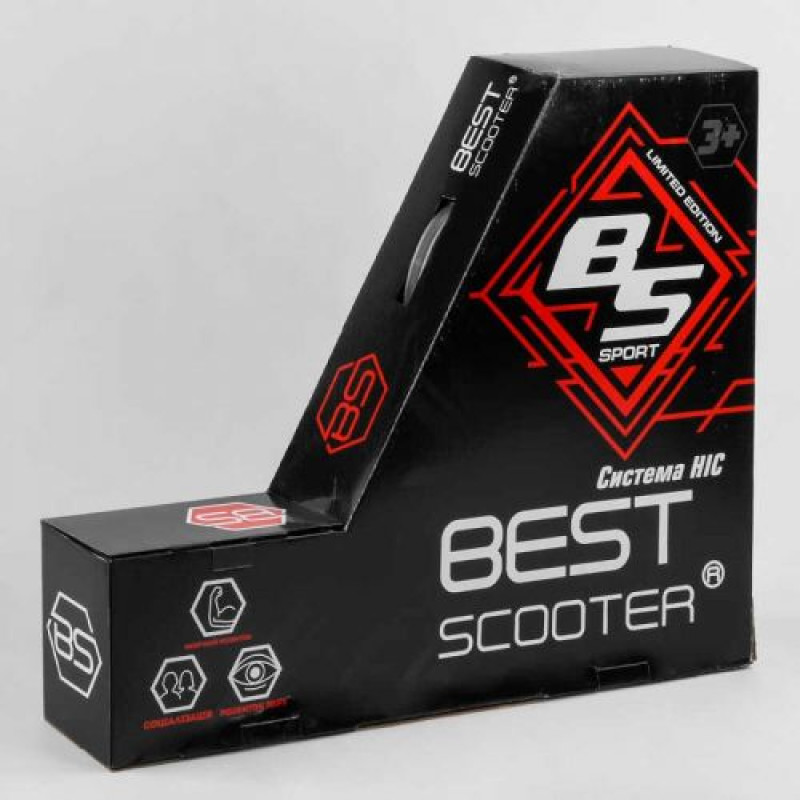 Самокат трюковых "Best Scooter" (HIC-система, ПЭГИ, алюминиевый диск и дека с принтами, колеса PU, d=110мм, ширина руля – 60 см)
