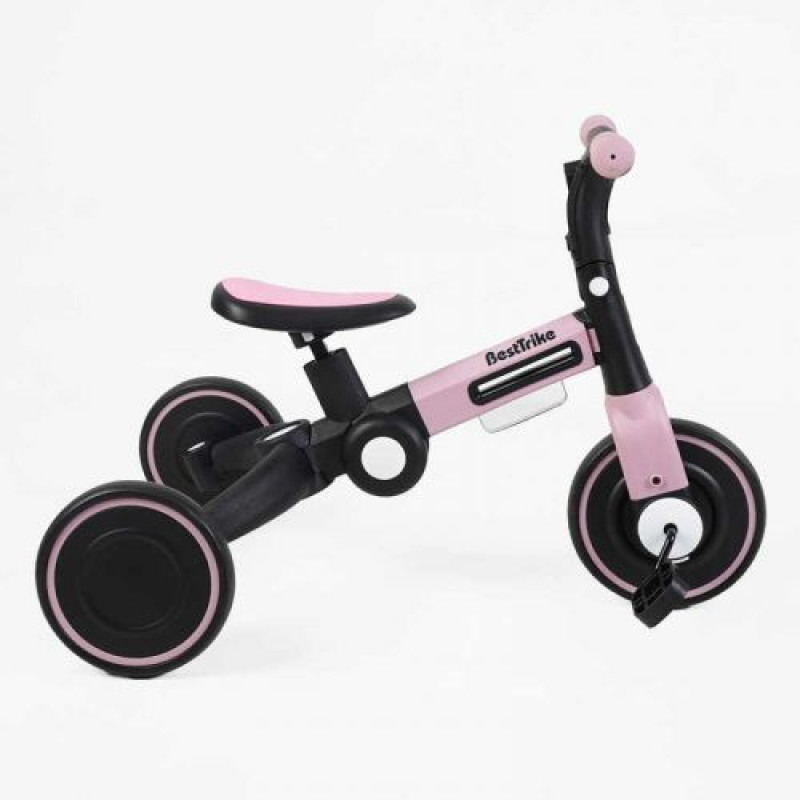 Велосипед 3-х колесный BS-11402 Best Trike колеса EVA переднее 8'', заднее 6'', нейлоновая рама, трансформируется в велобег, подсветка, в коробке
