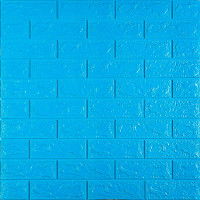 3D панель самоклеющаяся 700x770x5мм кирпич Голубой (005-5) SW-00000297