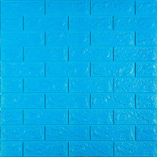 3D панель самоклеюча 700х770х5мм цегла Блакитна (005-5) SW-00000297
