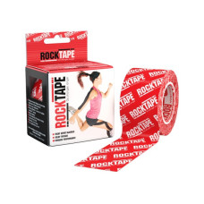 Кінезіо тейп RockTape Design (5см х 5м) Красный с белым лого