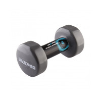 Гантеля вінілова LivePro Studio Dumbbell, 4 кг, сталь/вініл, сіра