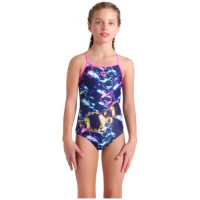 Купальник закритий для дівчат Arena SOAP BUBBLES SWIMSUIT LIGHT DR