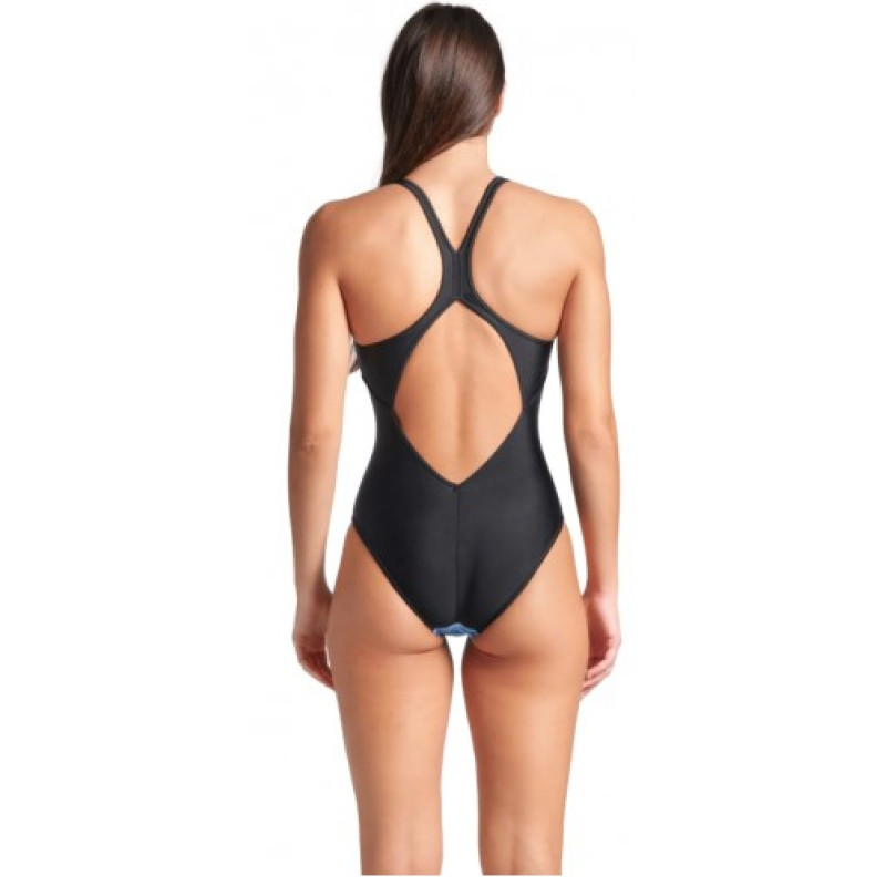 Купальник закритий для жінок Arena BLUE FLOWERS SWIMSUIT V BACK