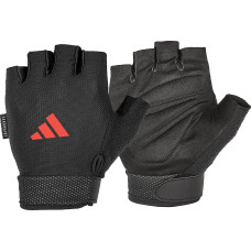 Рукавички для тренінгу Adidas Essential Adjustable Gloves чорний, червоний Уні XL