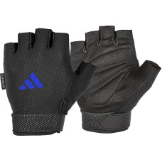 Рукавички для тренінгу Adidas Essential Adjustable Gloves чорний, синій Уні L