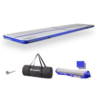 Килимок надувний Airtrack inSPORTline Airstunt 500x100x10 см, біло-синій