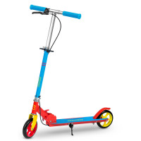 Дитячий самокат Ricokids Kodi, блакитно-червоний, колеса 145 мм PU LED, сталь