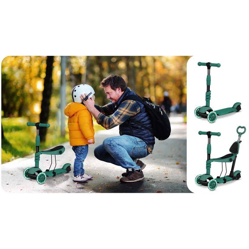 Самокат дитячий триколісний Ricokids Todi зелений