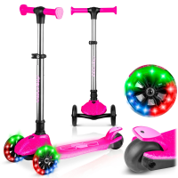 Самокат дитячий триколісний Ricokids Jelly, рожевий, алюміній/пластик
