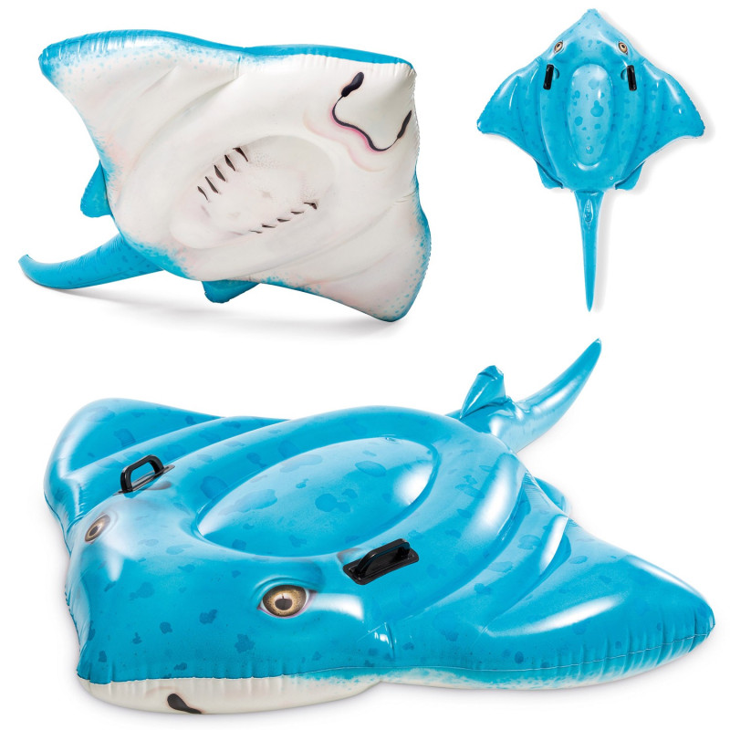 Пліт надувний з ручками INTEX 57576 Скат, 185 x 145 см