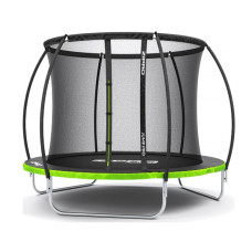 Батут Zipro Jump Pro Premium з внутрішньою сіткою 8 футів 252 см чорно-зелений