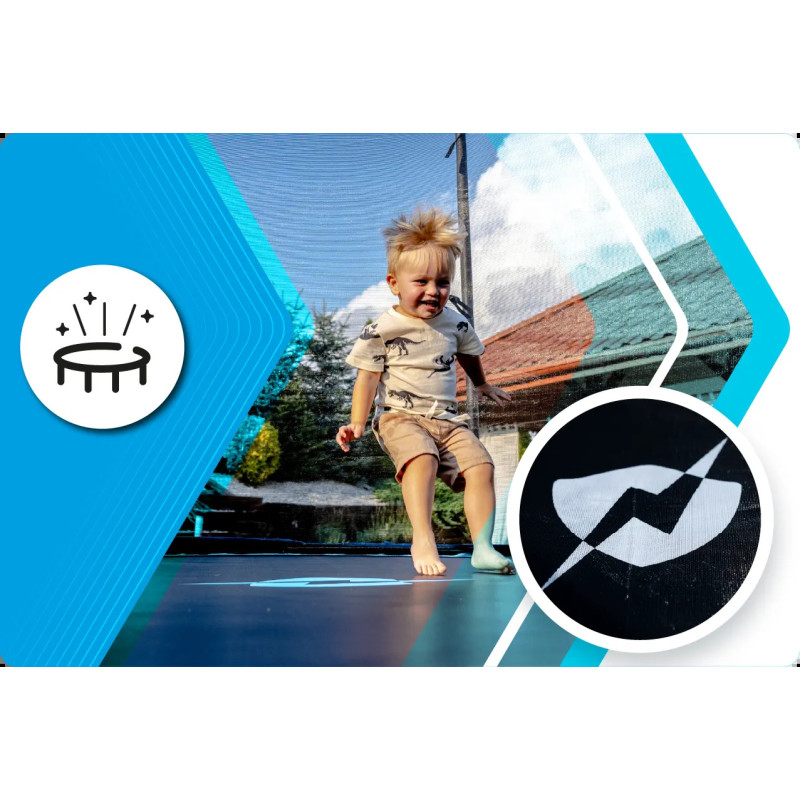 Батут THUNDER INSIDE ELITE з внутрішньою сіткою 16 футів 488 чорний