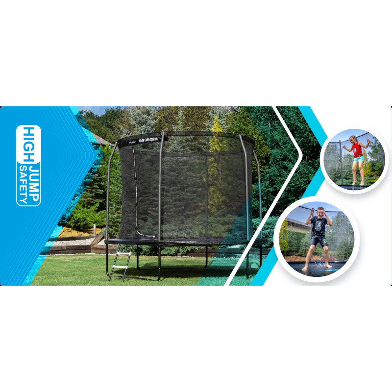 Батут THUNDER INSIDE ELITE з внутрішньою сіткою 16 футів 488 чорний