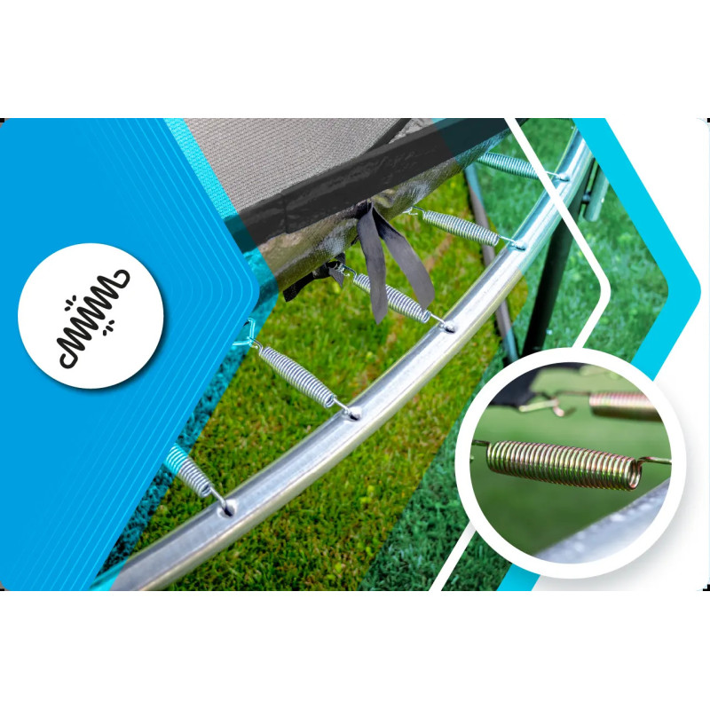 Батут THUNDER INSIDE ELITE з внутрішньою сіткою 16 футів 488 чорний