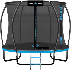 Батут THUNDER INSIDE ULTRA з внутрішньою сіткою 8 футів 255 см чорно-блакитний