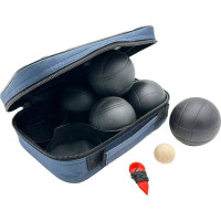 М'ячі для гри в петанк Enero Pro з чохлом, чорні