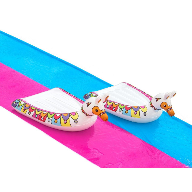 Гірка водна подвійна Bestway 52320 488 см, рожево-блакитна