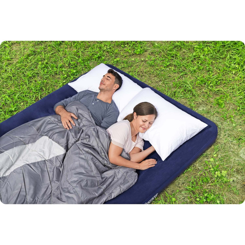 Матрац надувний Bestway 67003 з насосом 203x152 см, синій