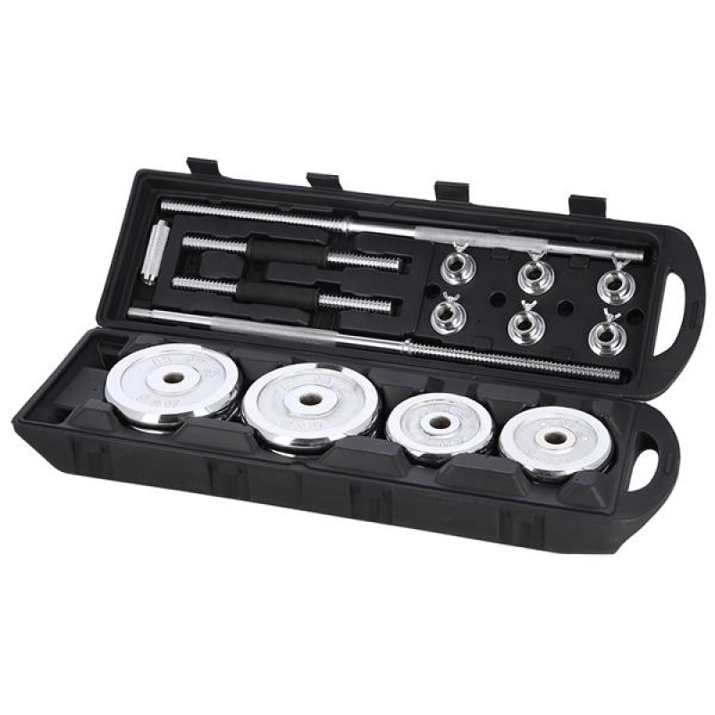 Гантелі розбірні хромовані в кейсі HMS STC50 50 кг