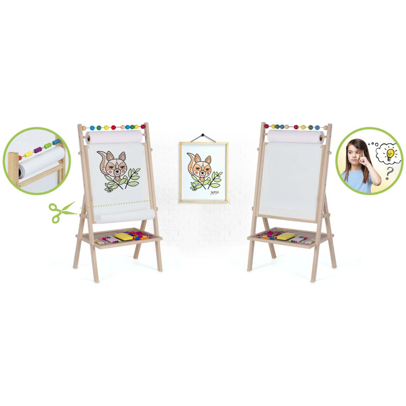 Крейдяна дошка магнітна поворотна Ricokids