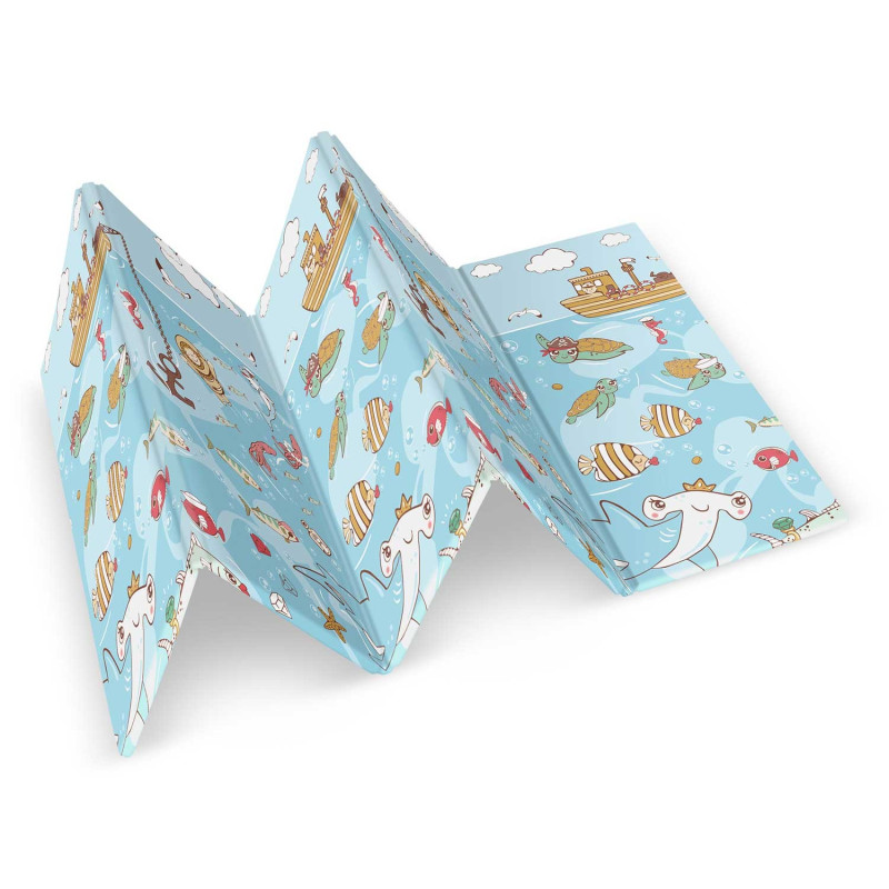 Килимок розкладний дитячий 200 x 180 x 1 см Nukido NK-340 Океан-Земля