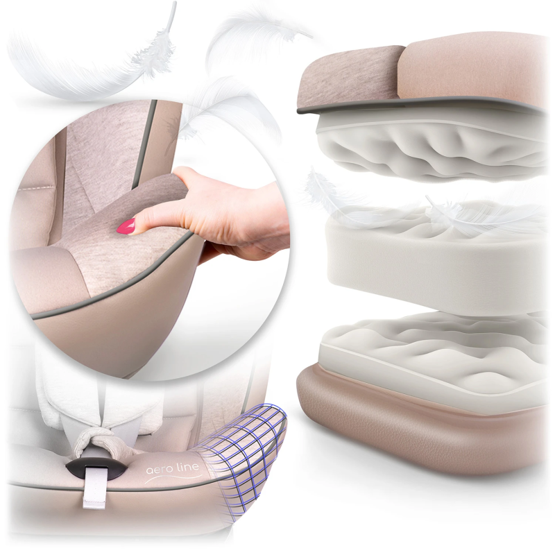 Автокрісло Nukido Aero Line ISOFIX 0-36 кг, бежеве